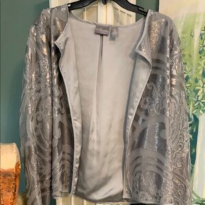 Chico's Silver Cape Jacket